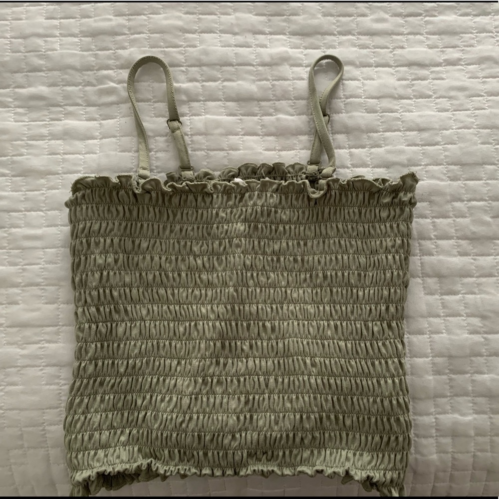 Olive green crop top size S
